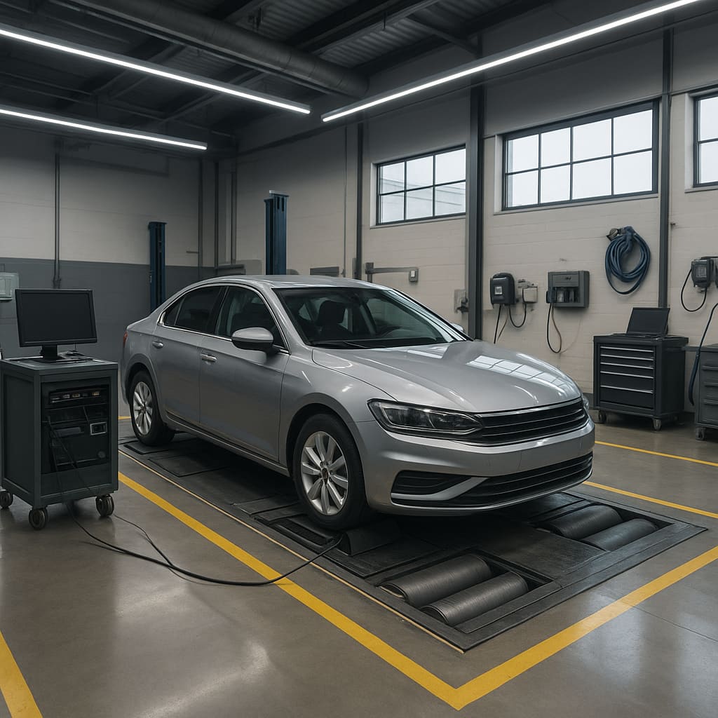 Fahrzeug auf Leistungsprüfstand